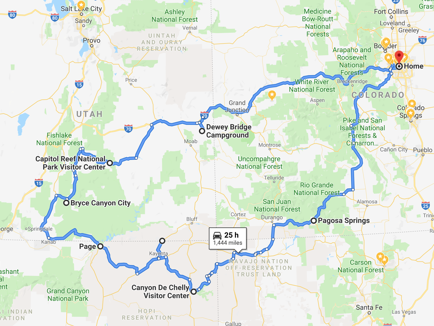 road trip in arizona and utah