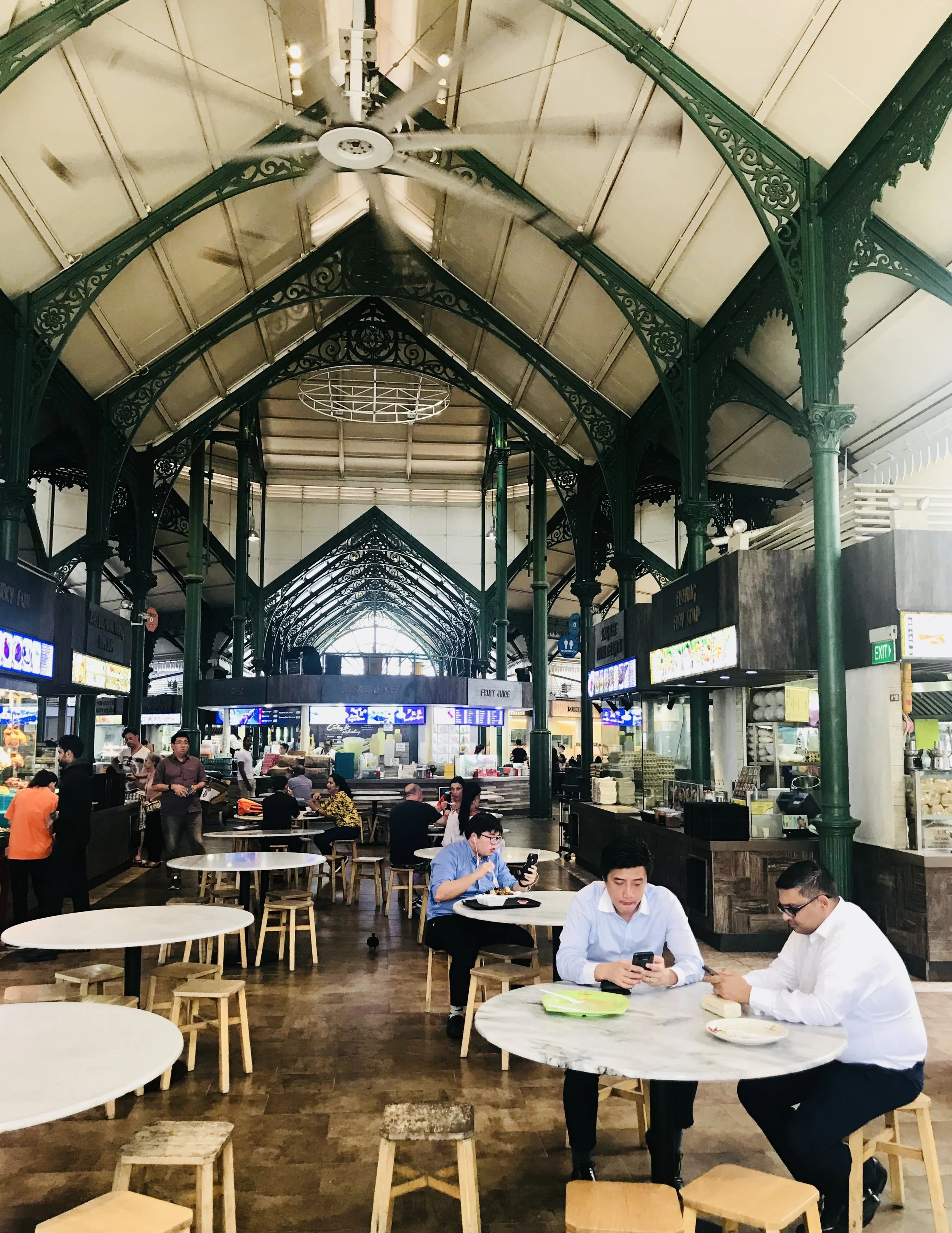 The unique Victorian architecture of Lau Pa Sat.
