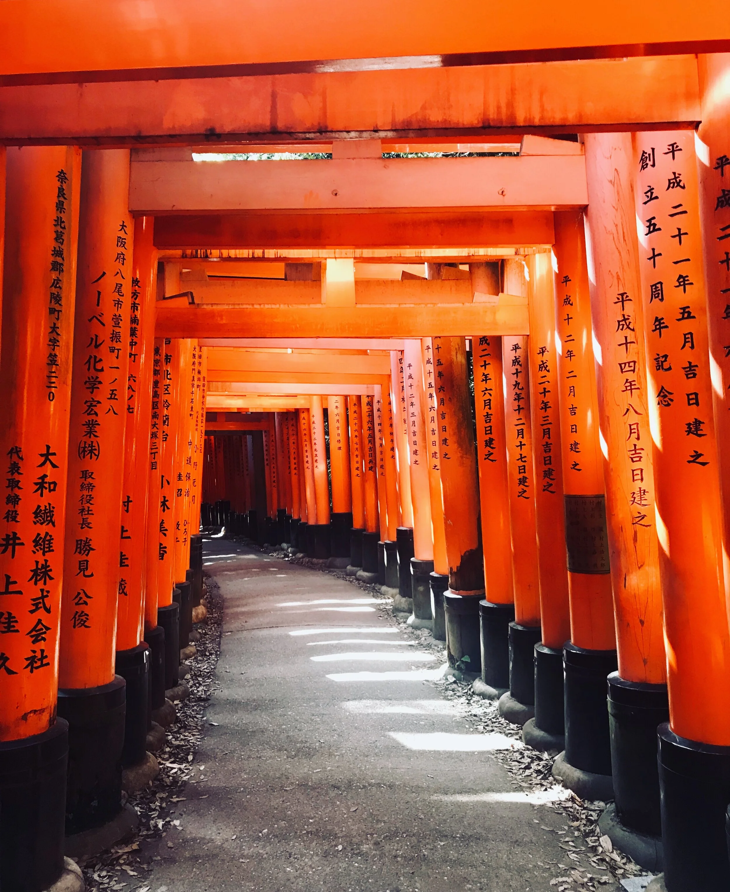 Still possible to find empty stretches despite the crowds at Fushimi Inari.