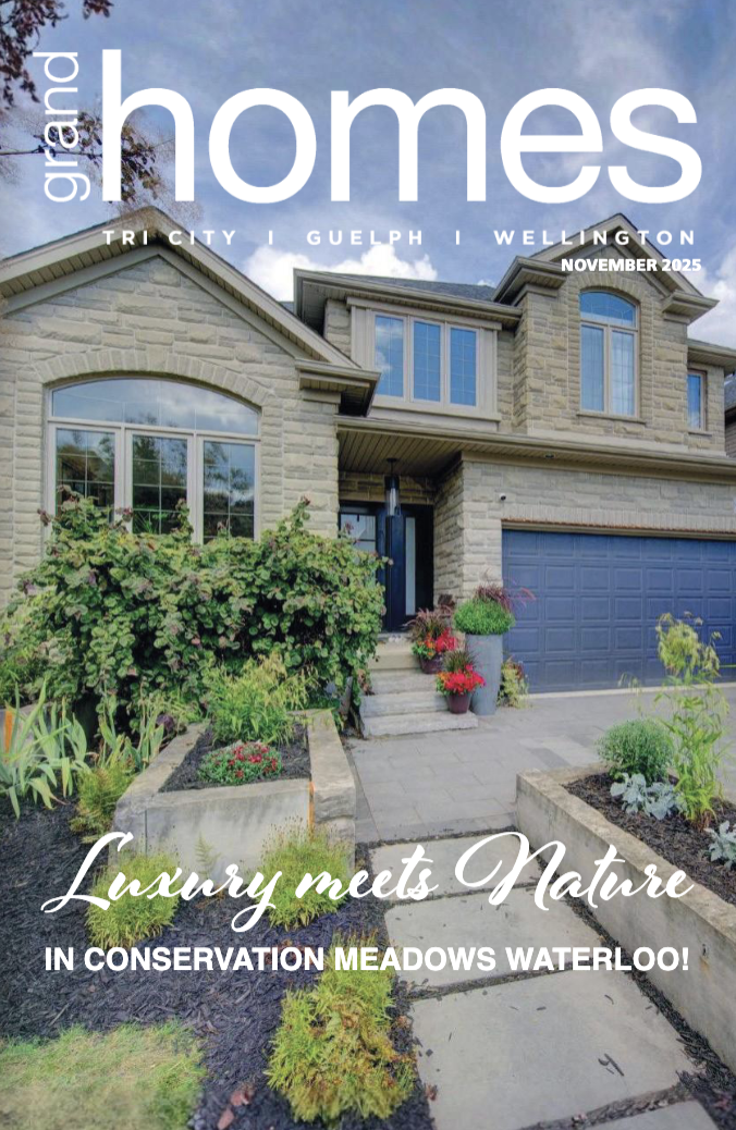 front cover of a real estate magazine with a large home on it