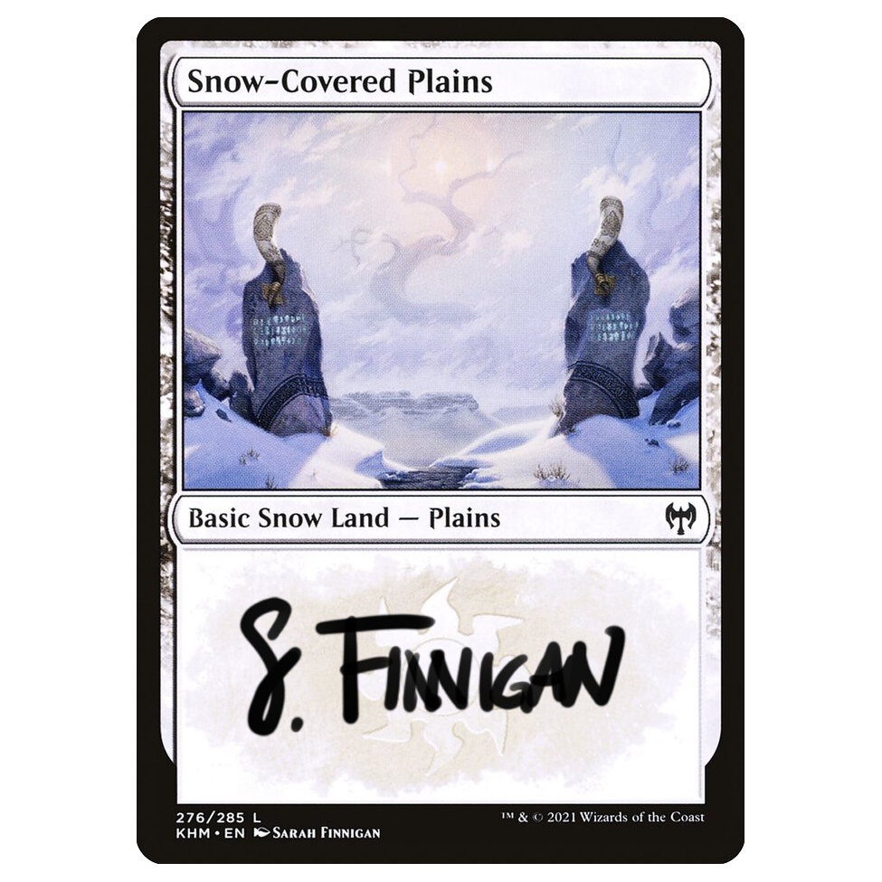 Snow-Covered Plains (regular) MtG Artist Proof — SARAH FINNIGAN
