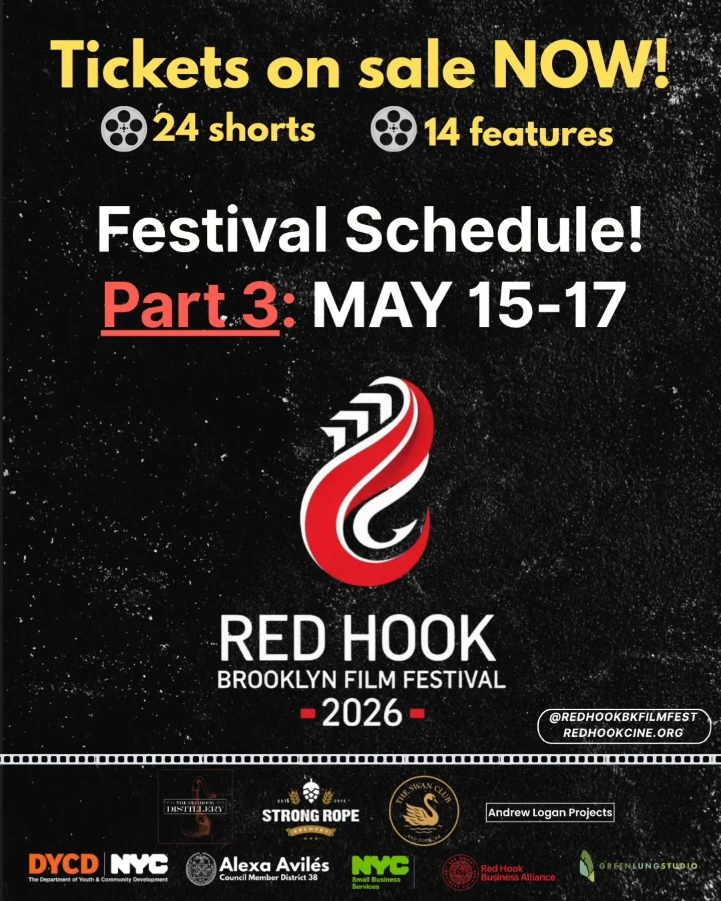 Tix &mdash; link in Bio!

Part 3: May 15-17 -- featuring documentaries features and Red Hook Shorts!

This indie film fest grew from the Red Hook community's creative heartbeat. Now it is a space that honors heritage, amplifies voices, and connects f