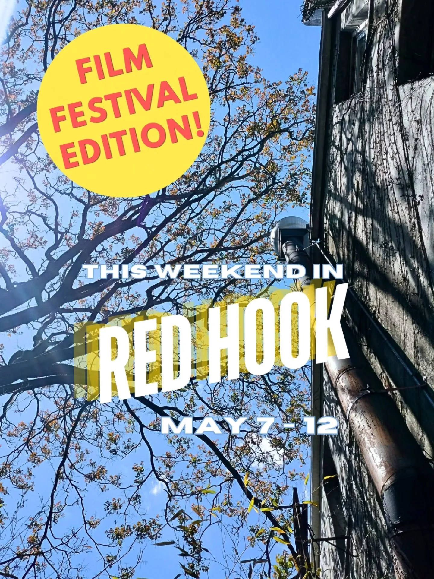 With a weather forecast of cloudy with a chance of rain, come to Red Hook to enjoy the opening of our @redhookbkfilmfest , music, a special street naming celebration for a Red Hook VIP, and a tanker BBQ! 

@redhookbkfilmfest 
@swampinthecity 
@jalopy