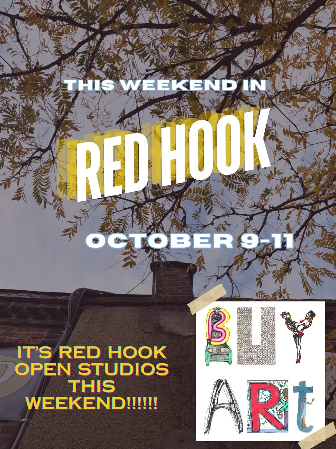 It&rsquo;s a big weekend for art in Red Hook! 🎨 @redhookopenstudios is back - meet local artists, explore their studios, and maybe take home a piece you love.

We&rsquo;re also introducing our new NY art campaign, featuring messages from New York ar