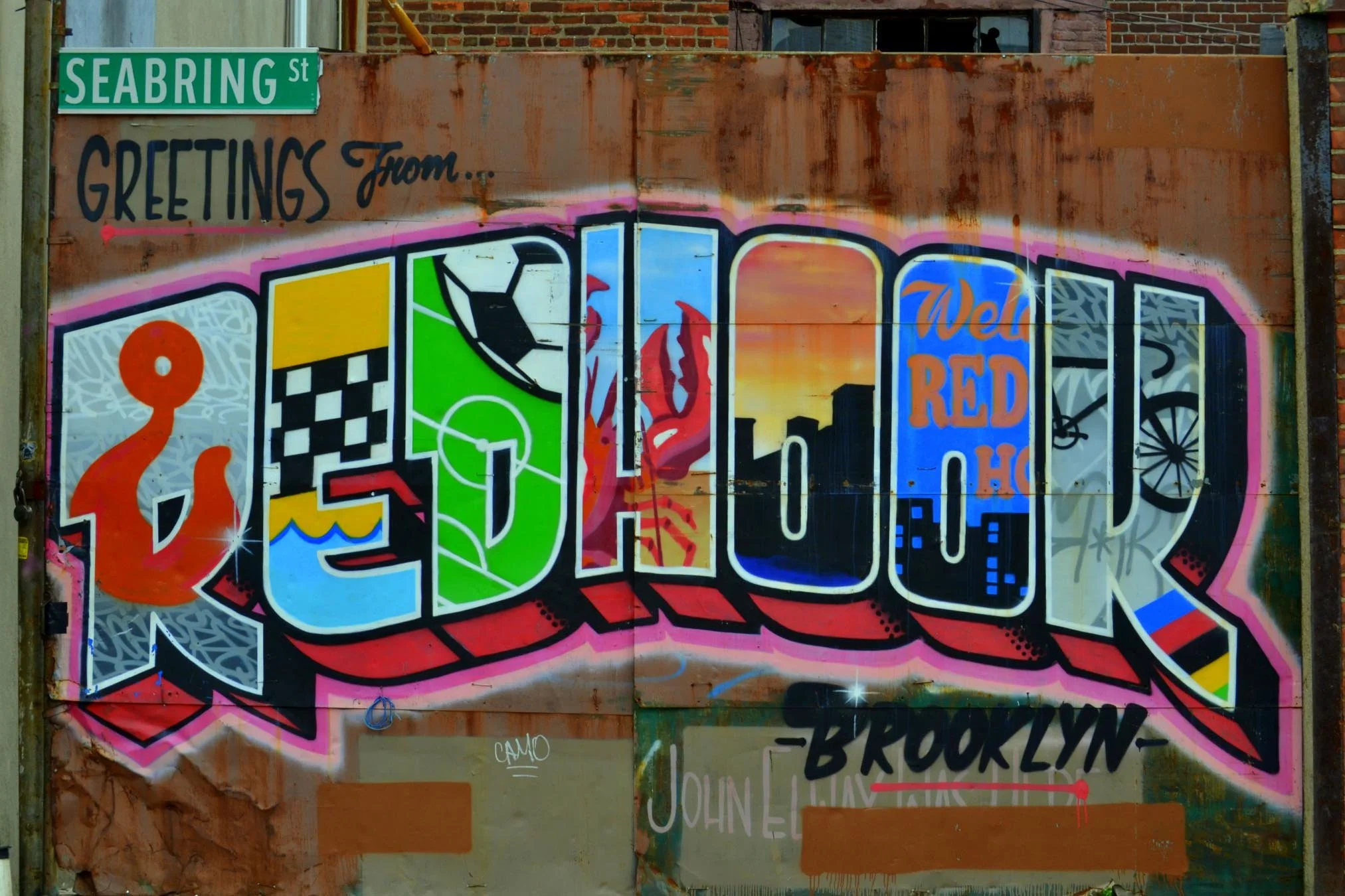 "Welcome to Red Hook" mural