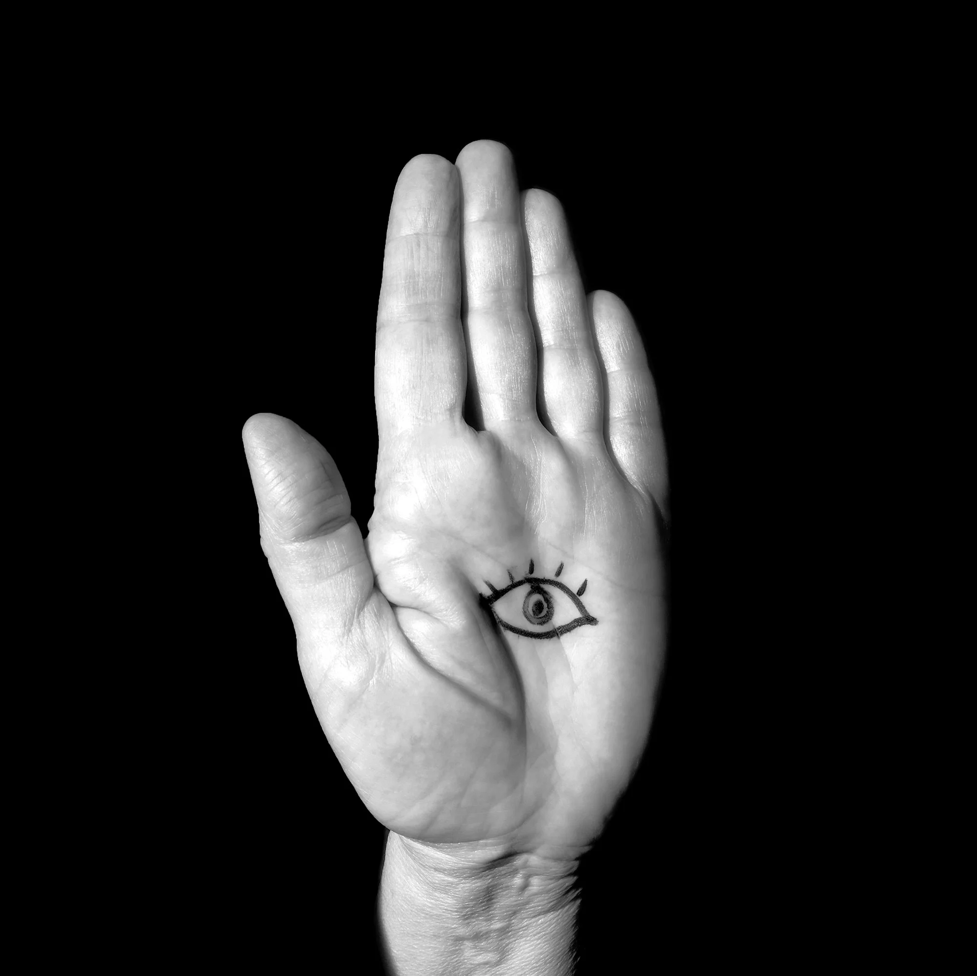  Homemade Hamsa #4, (self-portrait), 2021, Archival pigment print, 10”x10”, Edition of 10+2 AP. Featured in the  California Museum of Photography, Art in the Plague Year exhibition.  