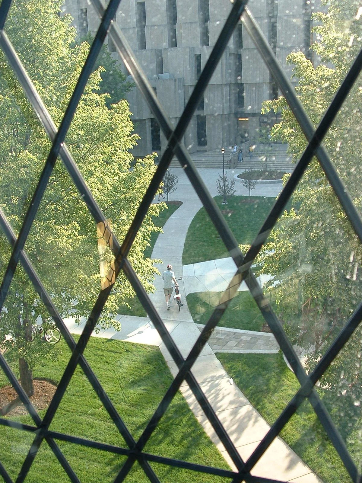  a green quad takes the place of a parking area 