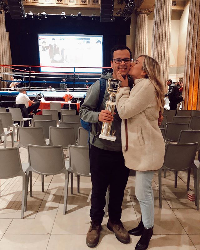 Move over Rocky, there&rsquo;s a new Italian Stallion in town. So proud of @magliozzianthony for getting in the ring for charity last night!!!!!