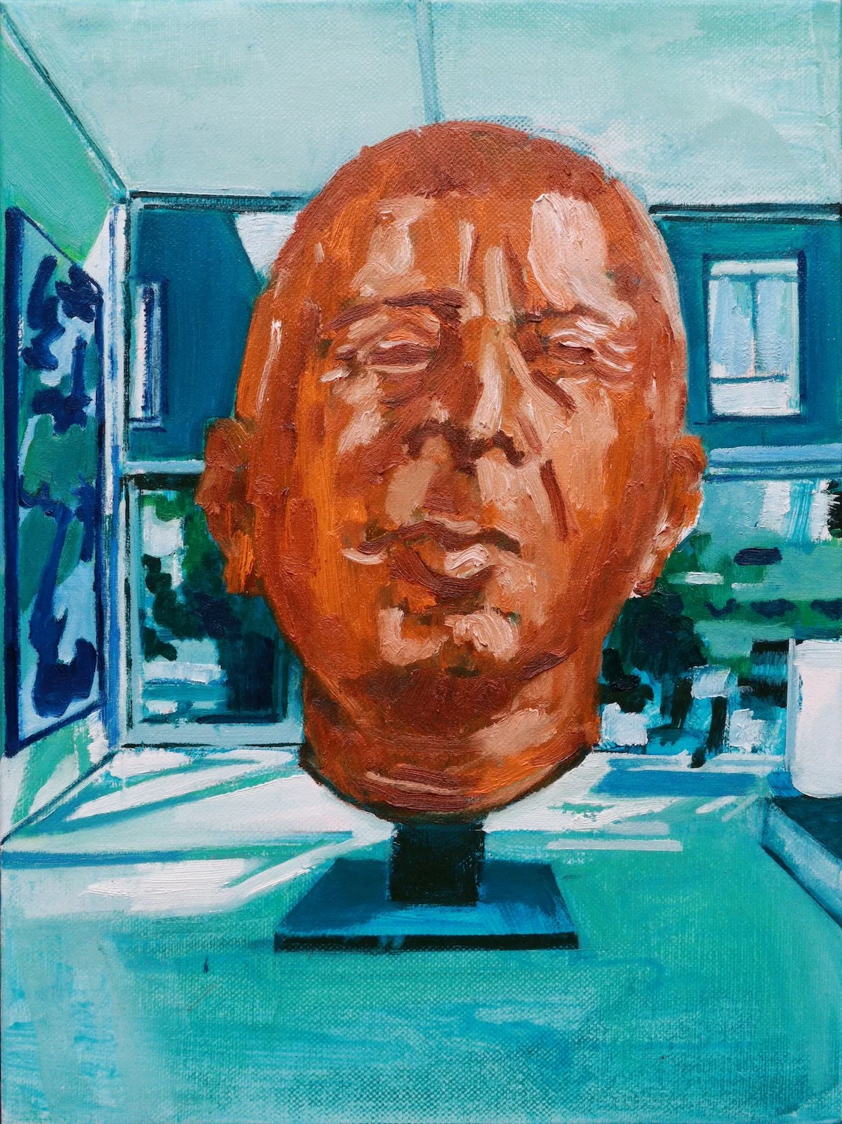 Head an art critic 2025 Oil on linen 40x30cm $450.JPG