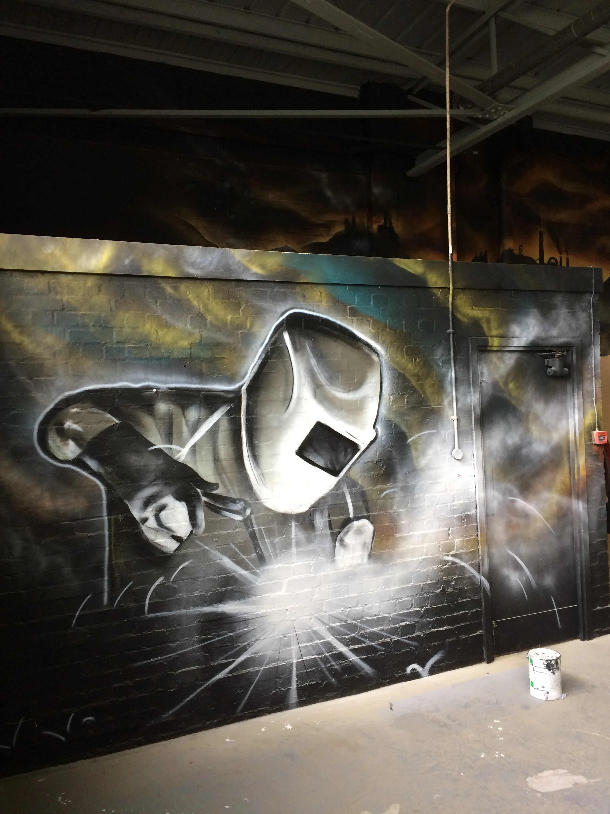 Mural commission for Birmingham based gym - The Foundry Gym .