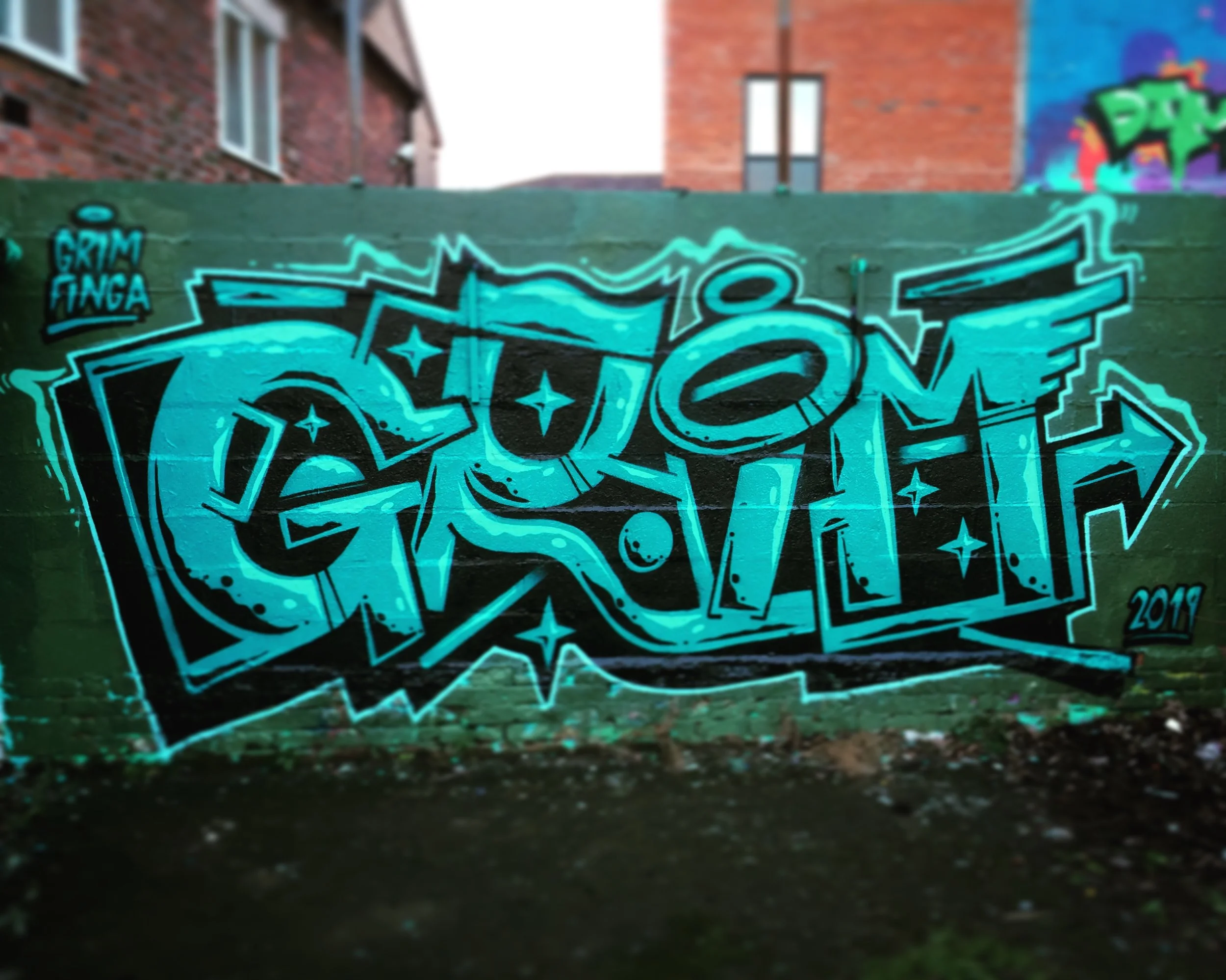 Grim Finga - letters - 2019 - Nottingham - street art