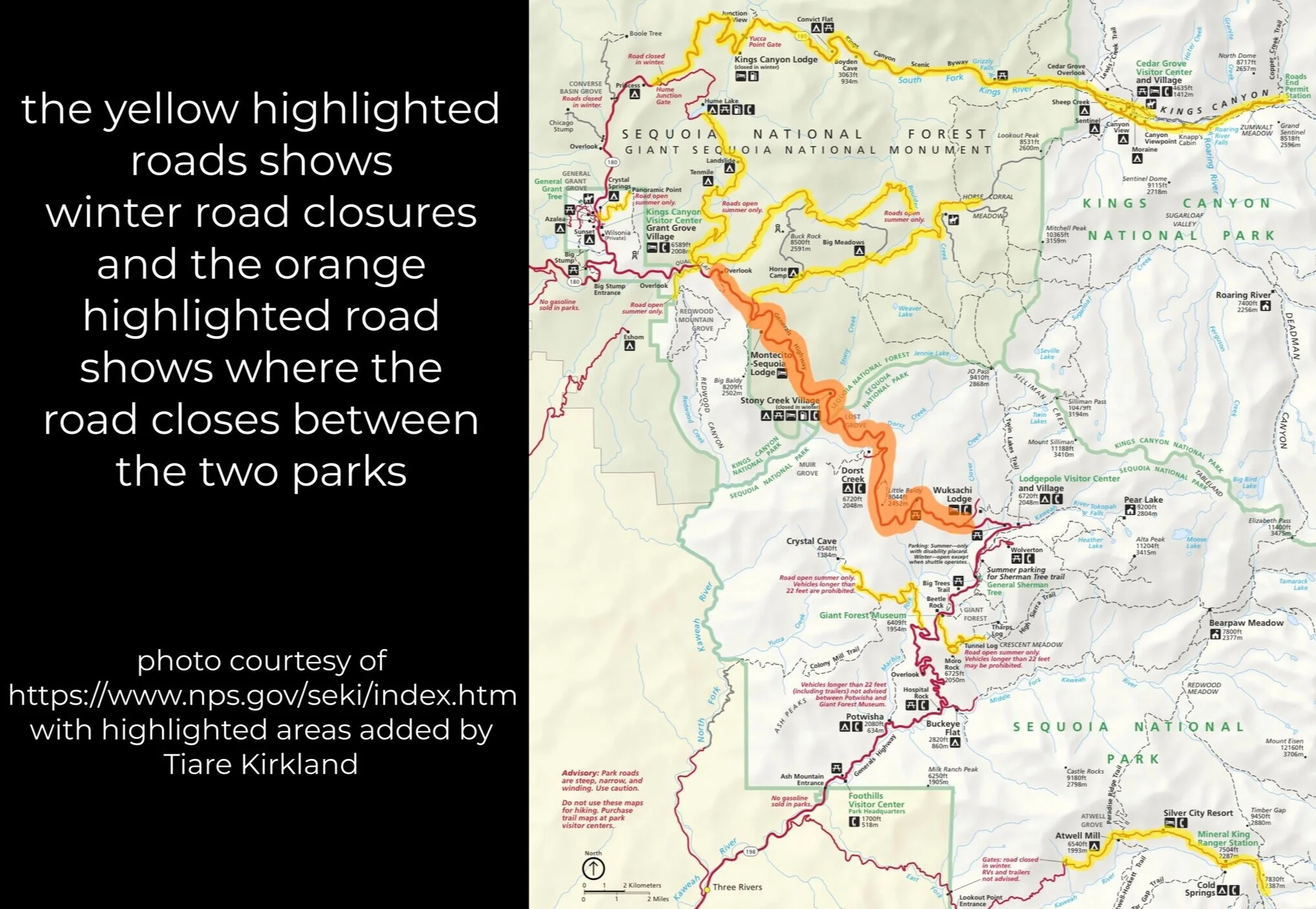 Grand Canyon National Geographic Sequoia/Kings Canyon Map