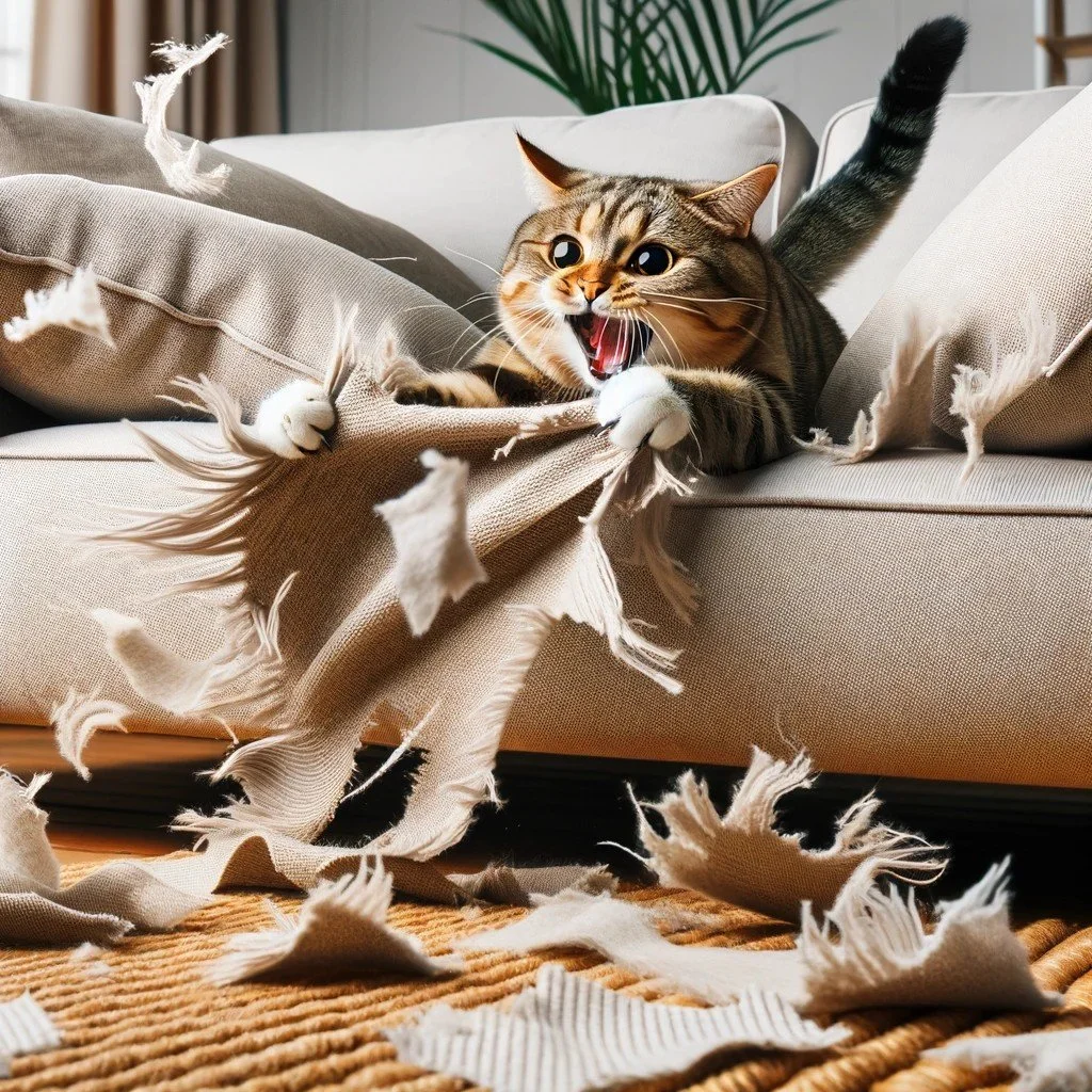 Image showcasing How to Stop Your Cat from Scratching Furniture — Cat Behavior ...