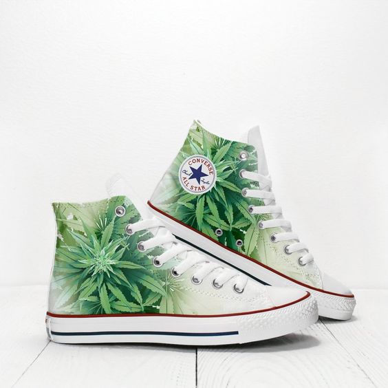 Cannabis Leaves Converse All Star High Top 