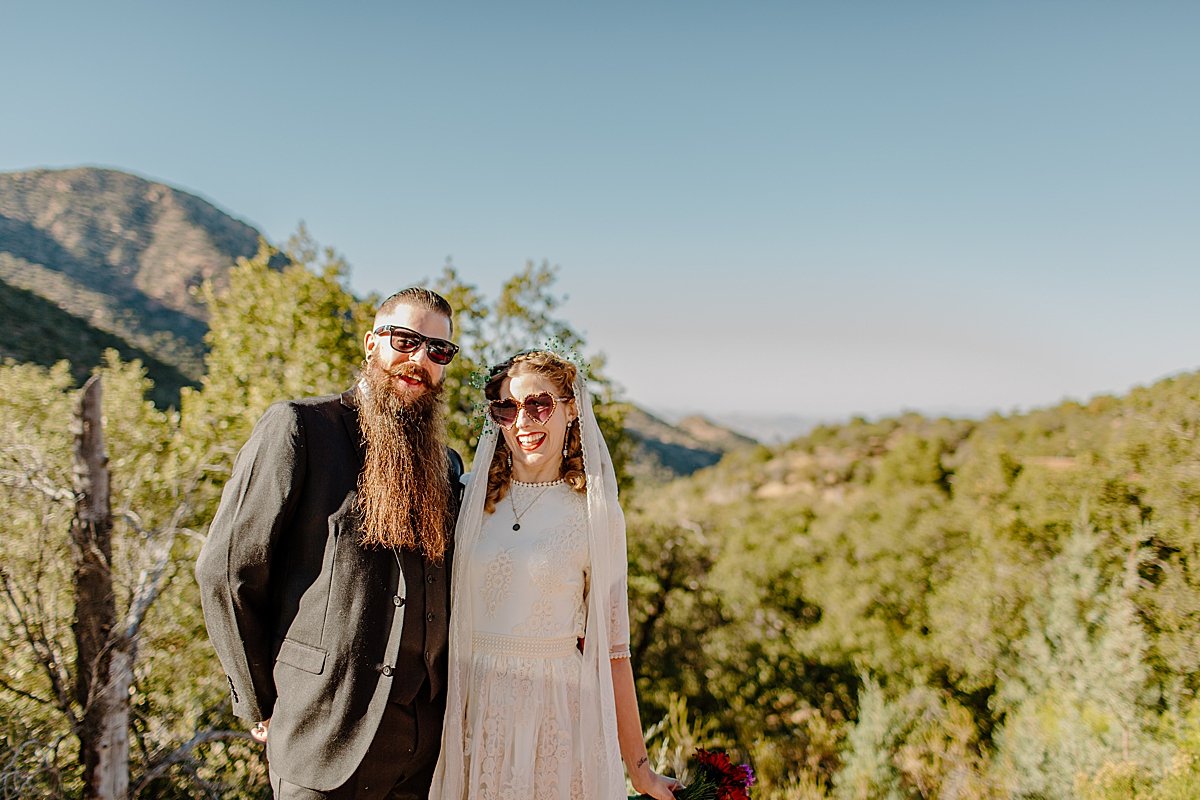  married couple wearing shades with Tucson couples photographer in arizona  