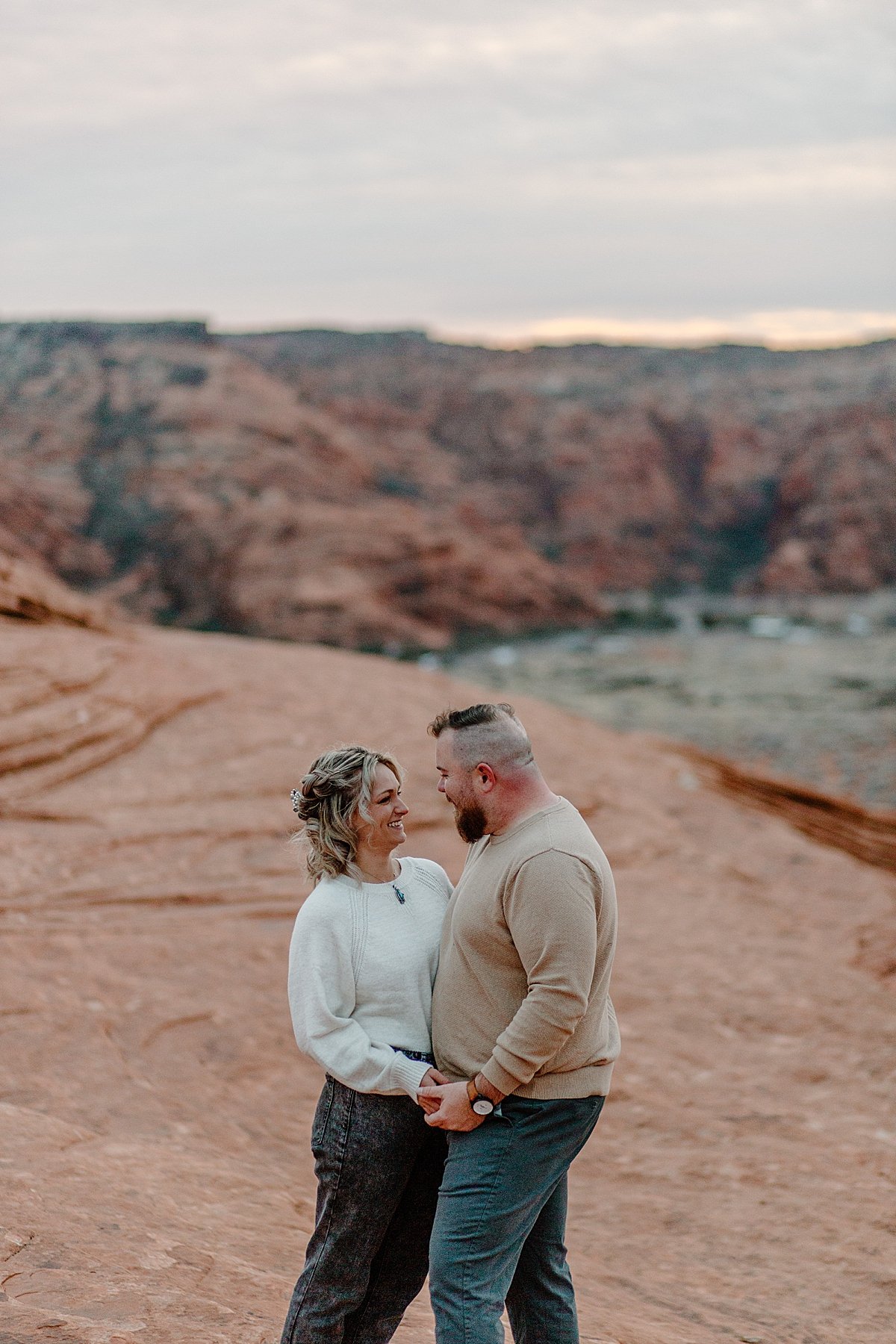  Utah adventure session with Arizona couples photographer with engaged couple  