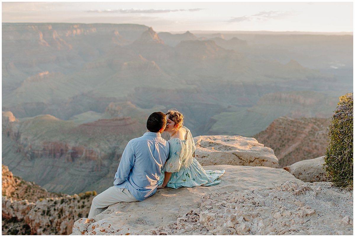  Fiances sit leaning together at Arizona Couples Photographer 