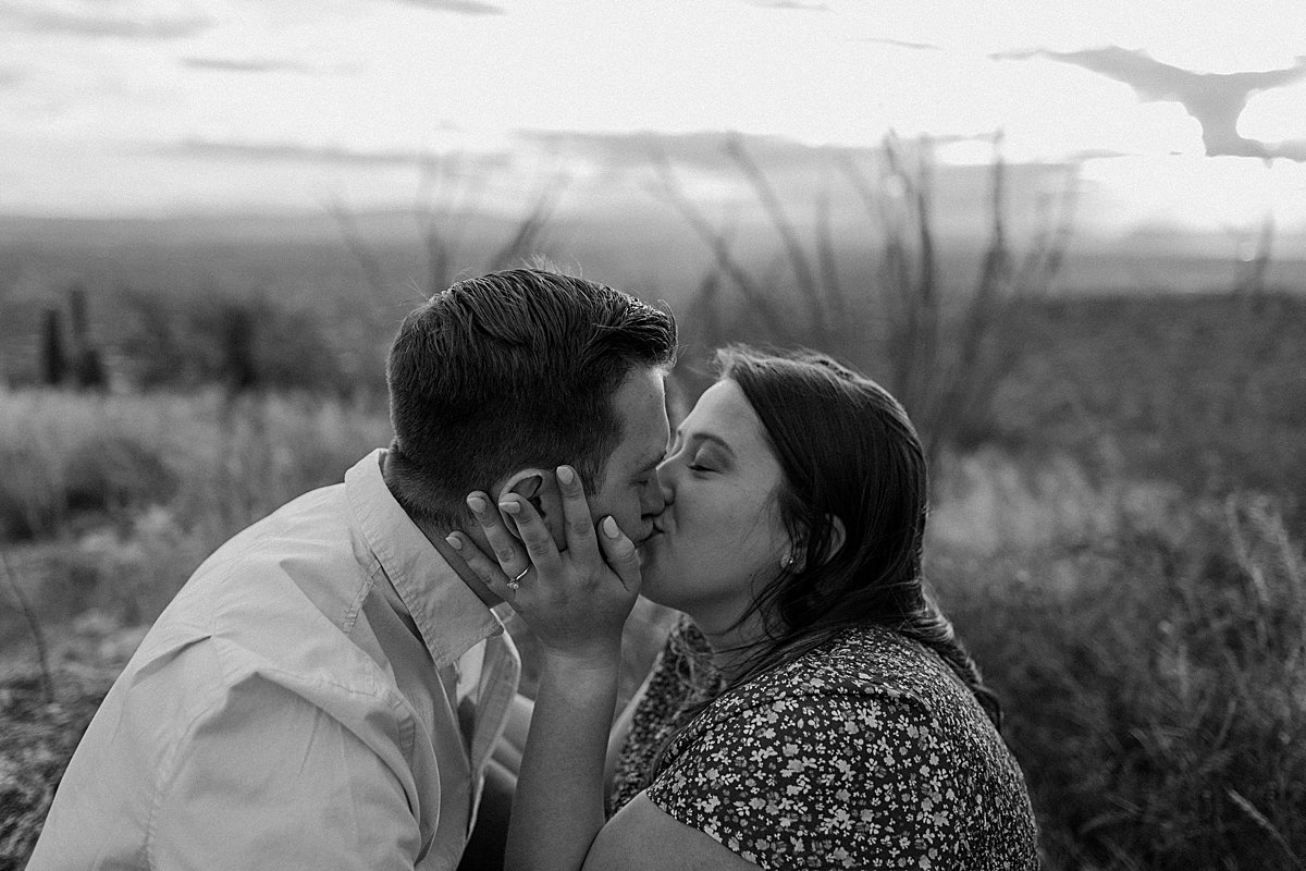  guy and girl lean in to kiss by Lucy B Photography 