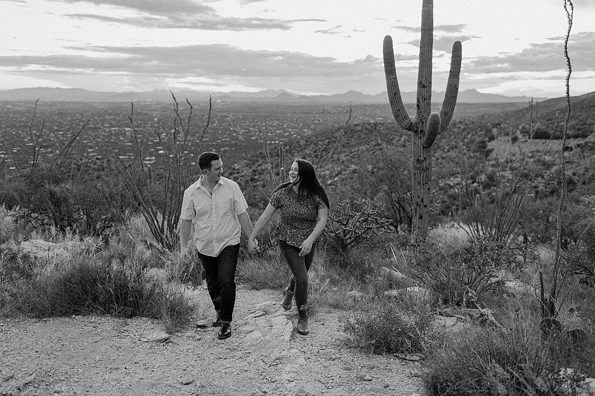  guy and girl walk together on path for Lucy B Photography 