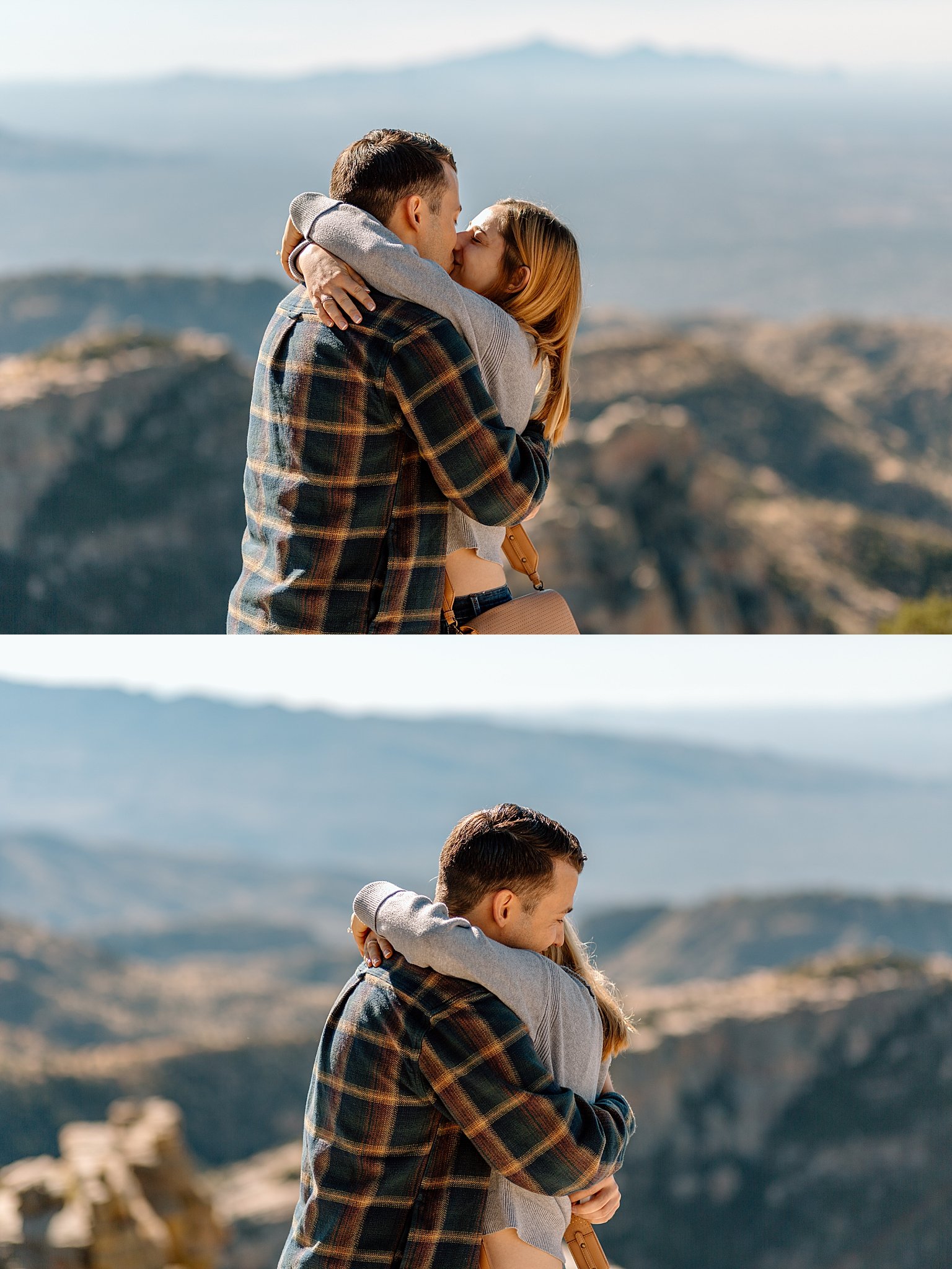  fiances hug after agreeing to marriage by Lucy B Photography 