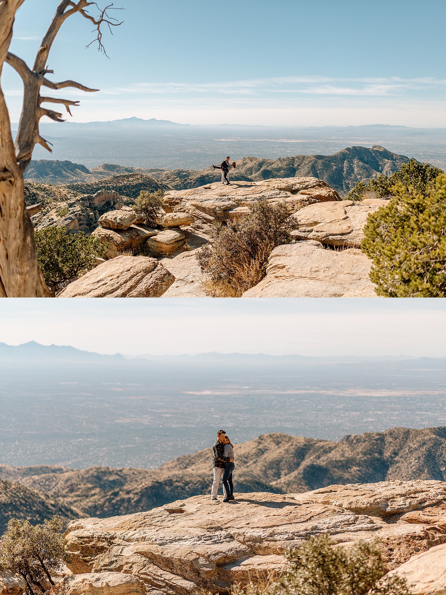  fiances dance together on rocks in desert by Lucy B Photography 