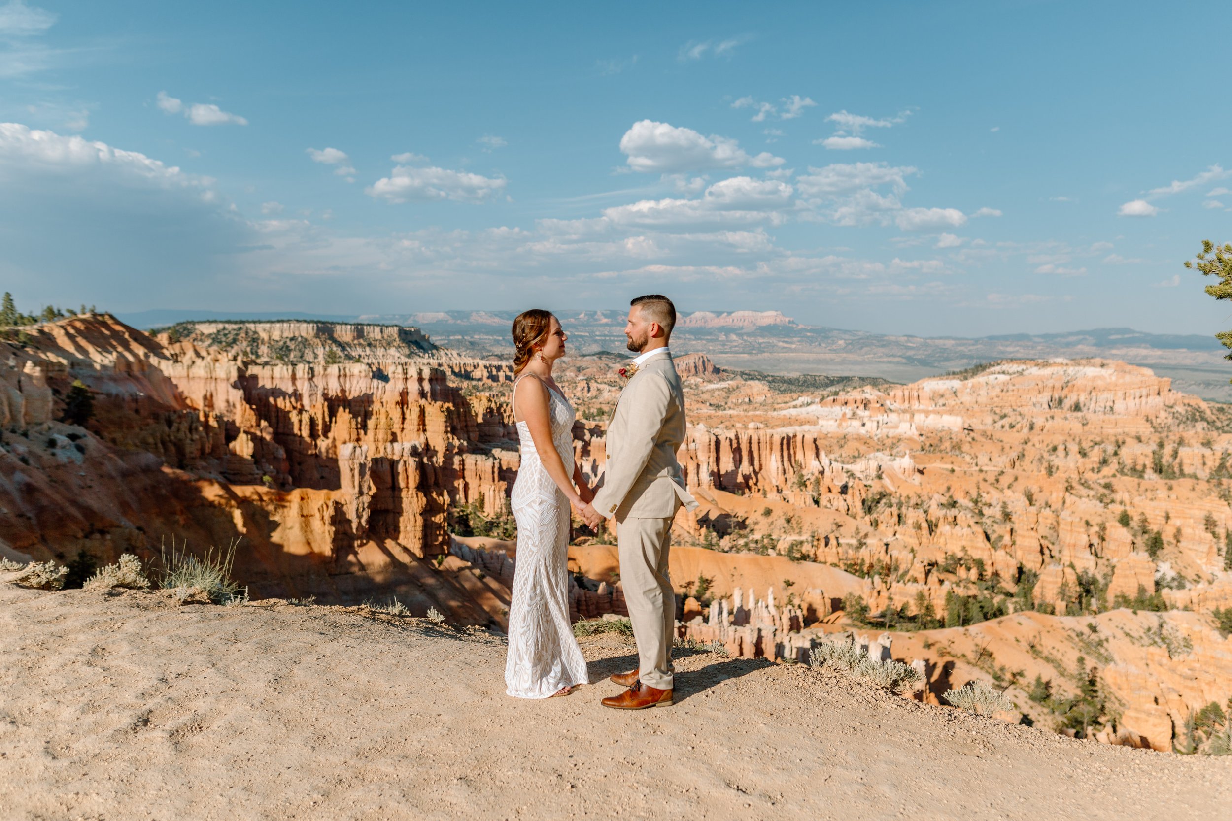  couple share vows during elopement ceremony by utah elopement photographer 