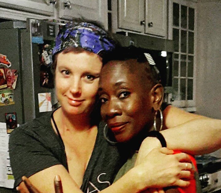 These bad ass women make my heart smile. This is a throwback to early this summer at our first ever Instagram Live sale. Erin and Camille, both Malas for Tatas recipients, just giving eachother some big love while we raised funds for holostic care fo