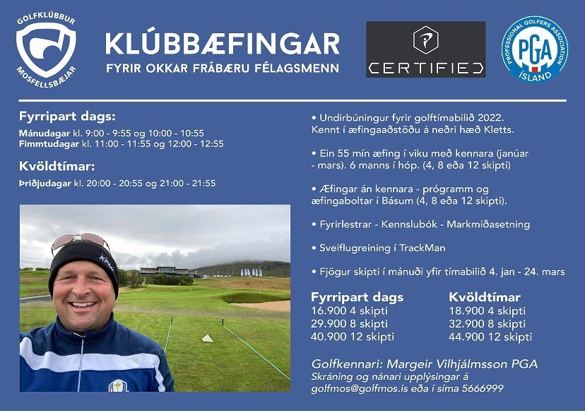 Skemmtileg n&aacute;mskei&eth; hj&aacute; Golfkl&uacute;bbi Mosfellsb&aelig;jar. Skila g&oacute;&eth;um &aacute;rangri og l&aelig;gri forgj&ouml;f.