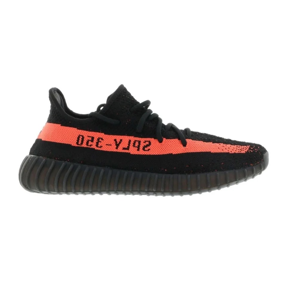 yeezy 350 v1 black red