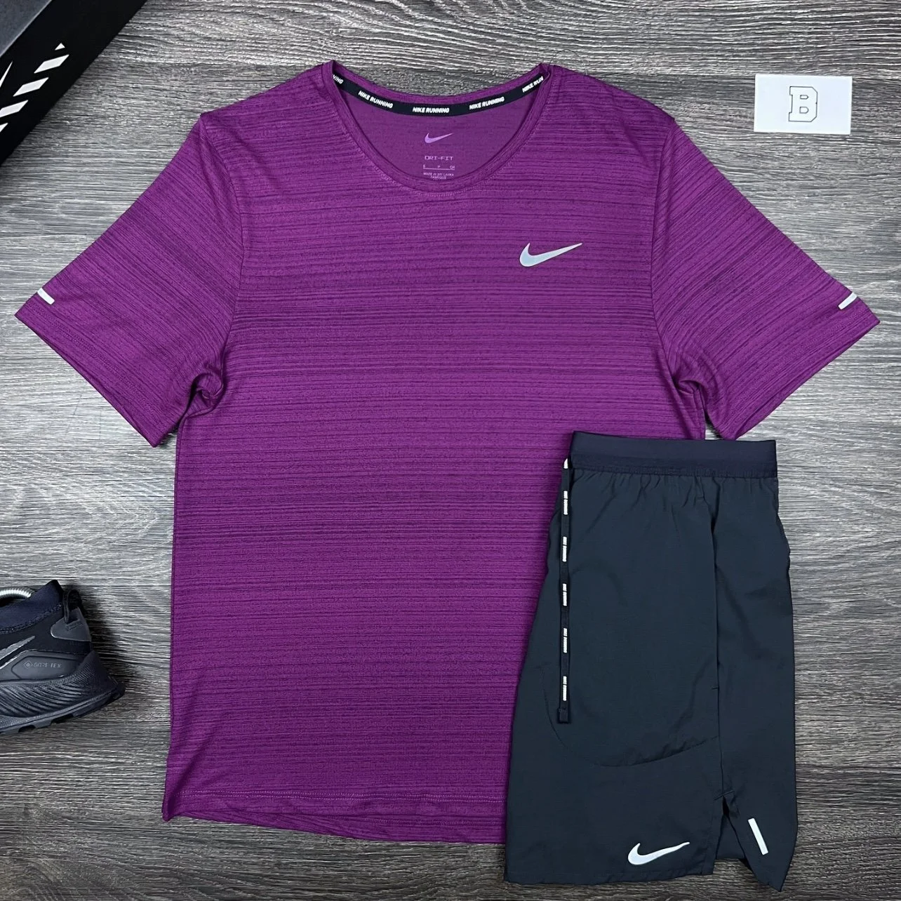 Nike Miler Flex Stride Sangria/Black Combo â Bennetts