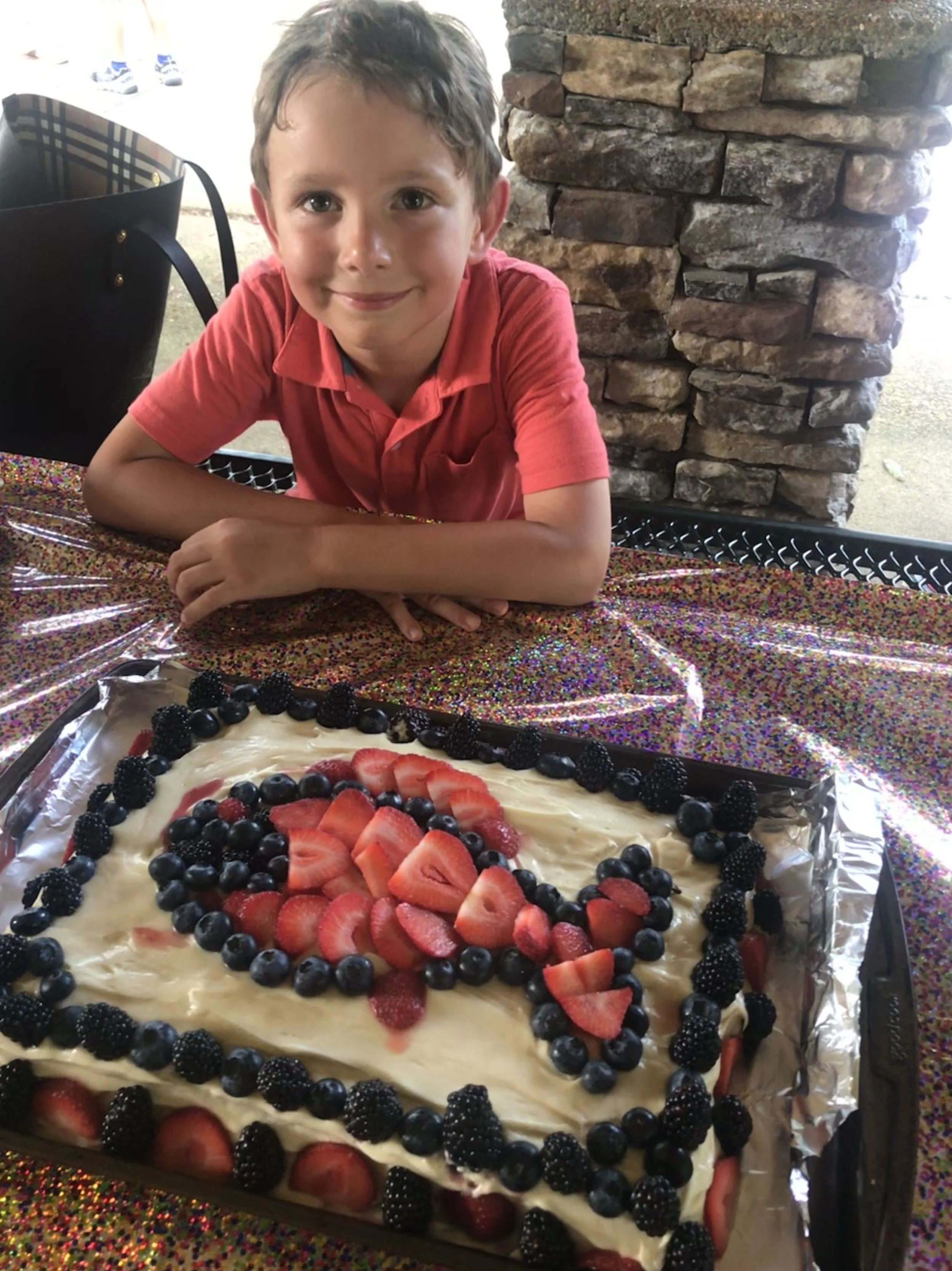 Chef Tristan requested a “Fish Cake” for his 6th birthday party. Easy!