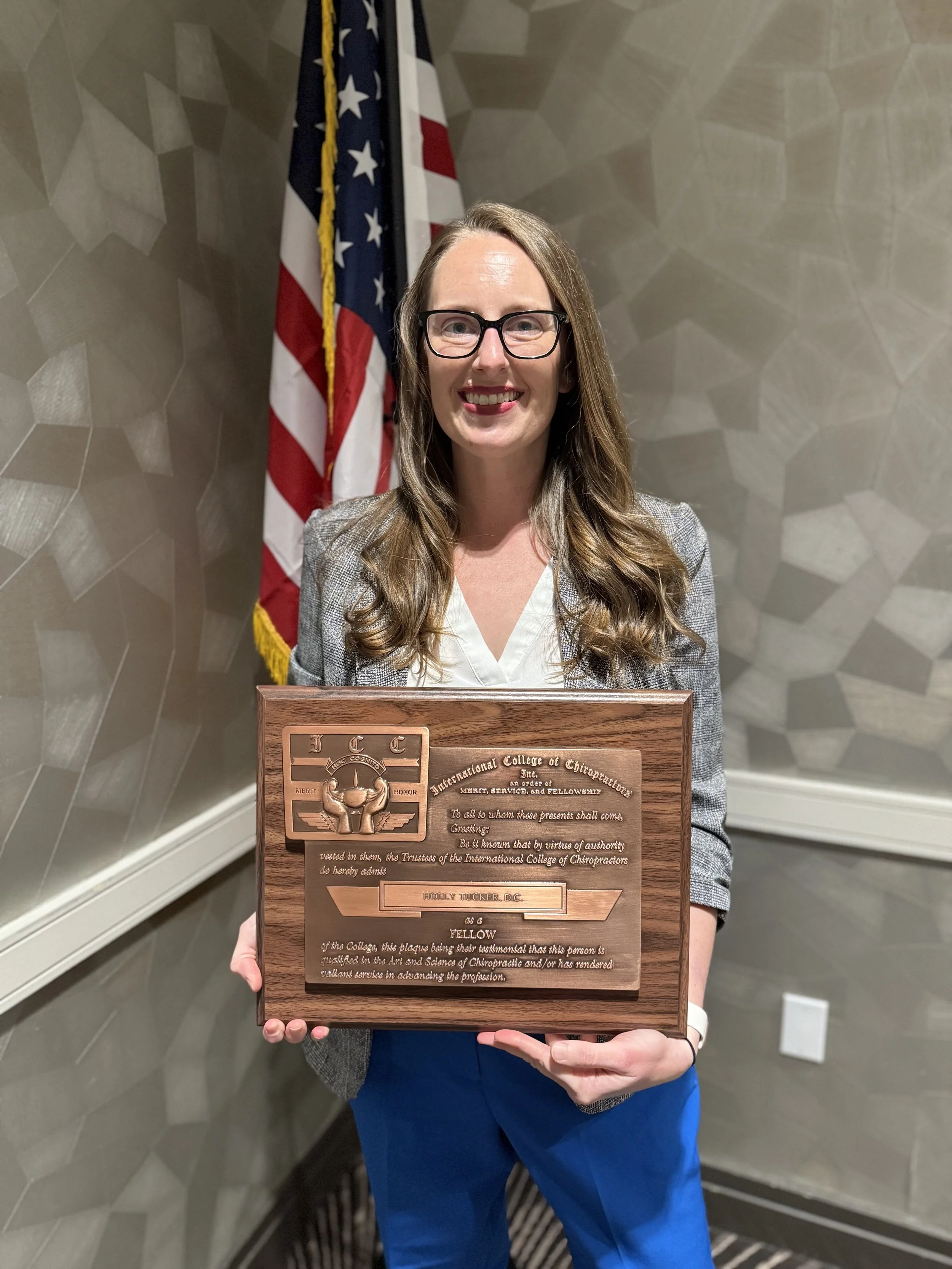 Dr. Holly becomes a Fellow of the International College of Chiropractors 