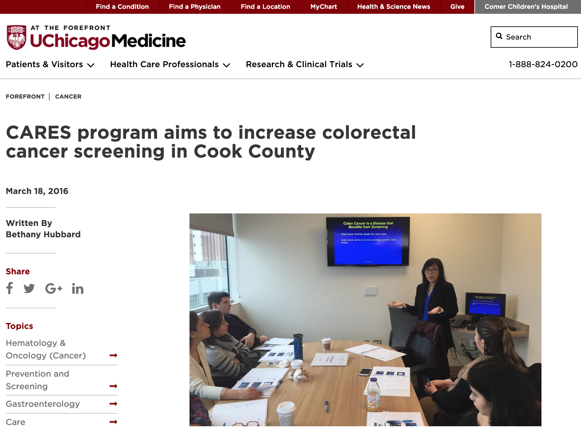CARES program aims to increase colorectal cancer screening in Cook County