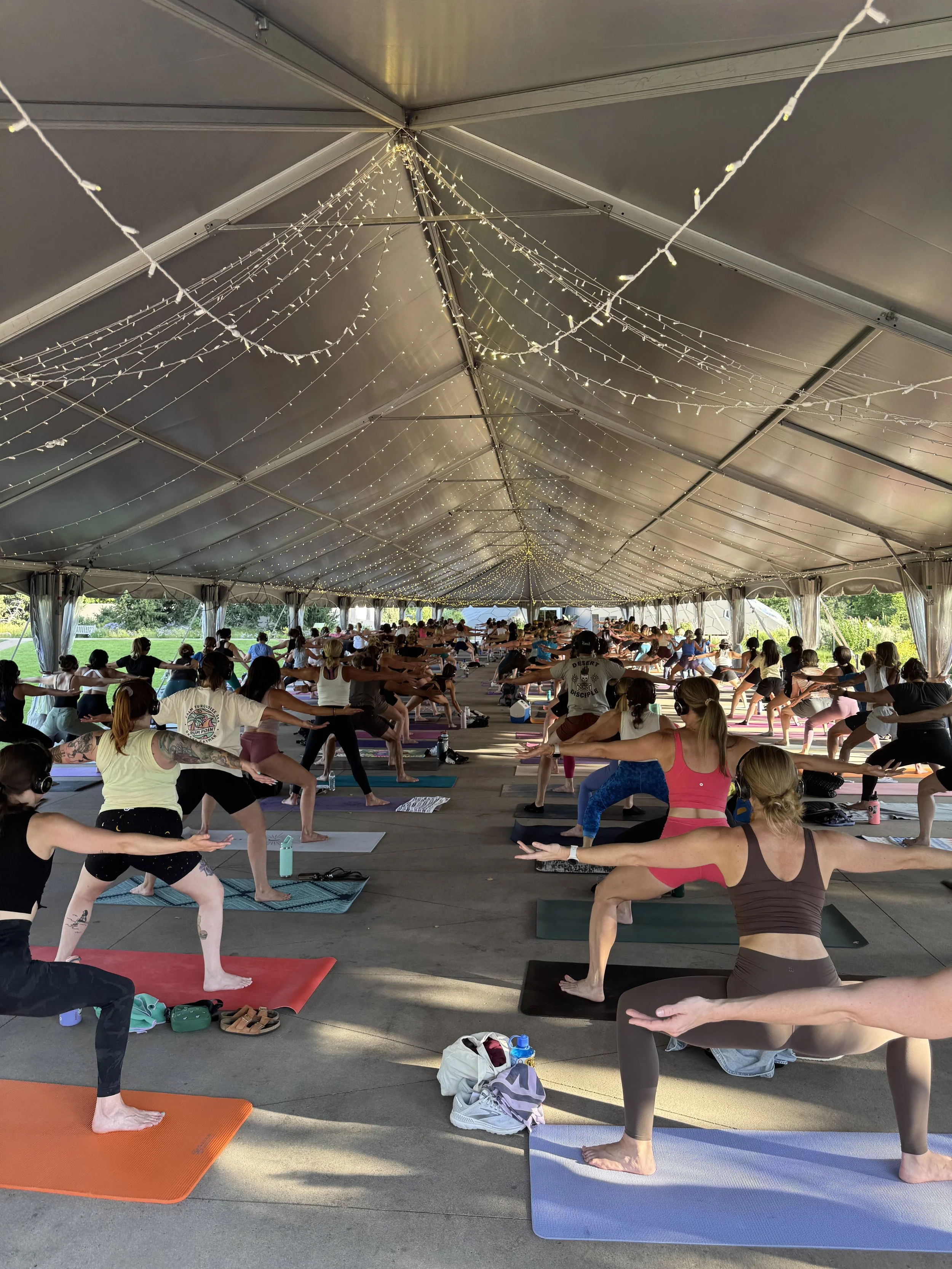 Sunset Yoga with Silent Disco at Denver Botanic Gardens