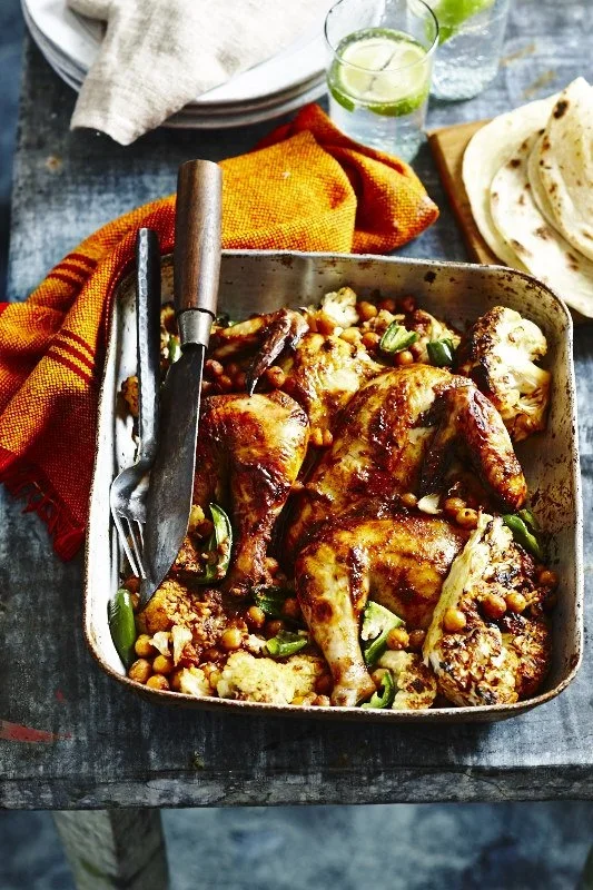 Tandoori Tikka Chicken with Chickpeas and Cauliflower