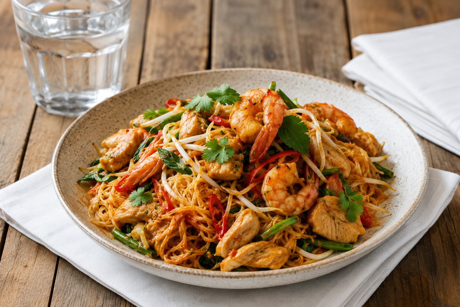 Thai Red Curry Stir-fried Bean Starch Noodles