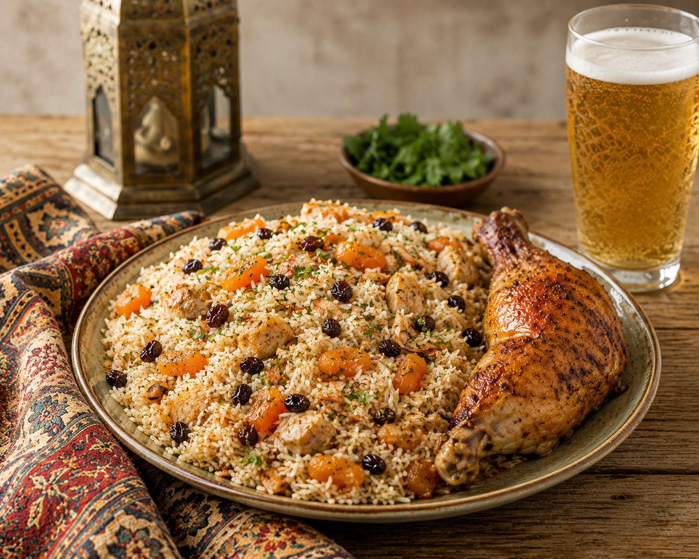 Moroccan Fruity Rice Pilaf