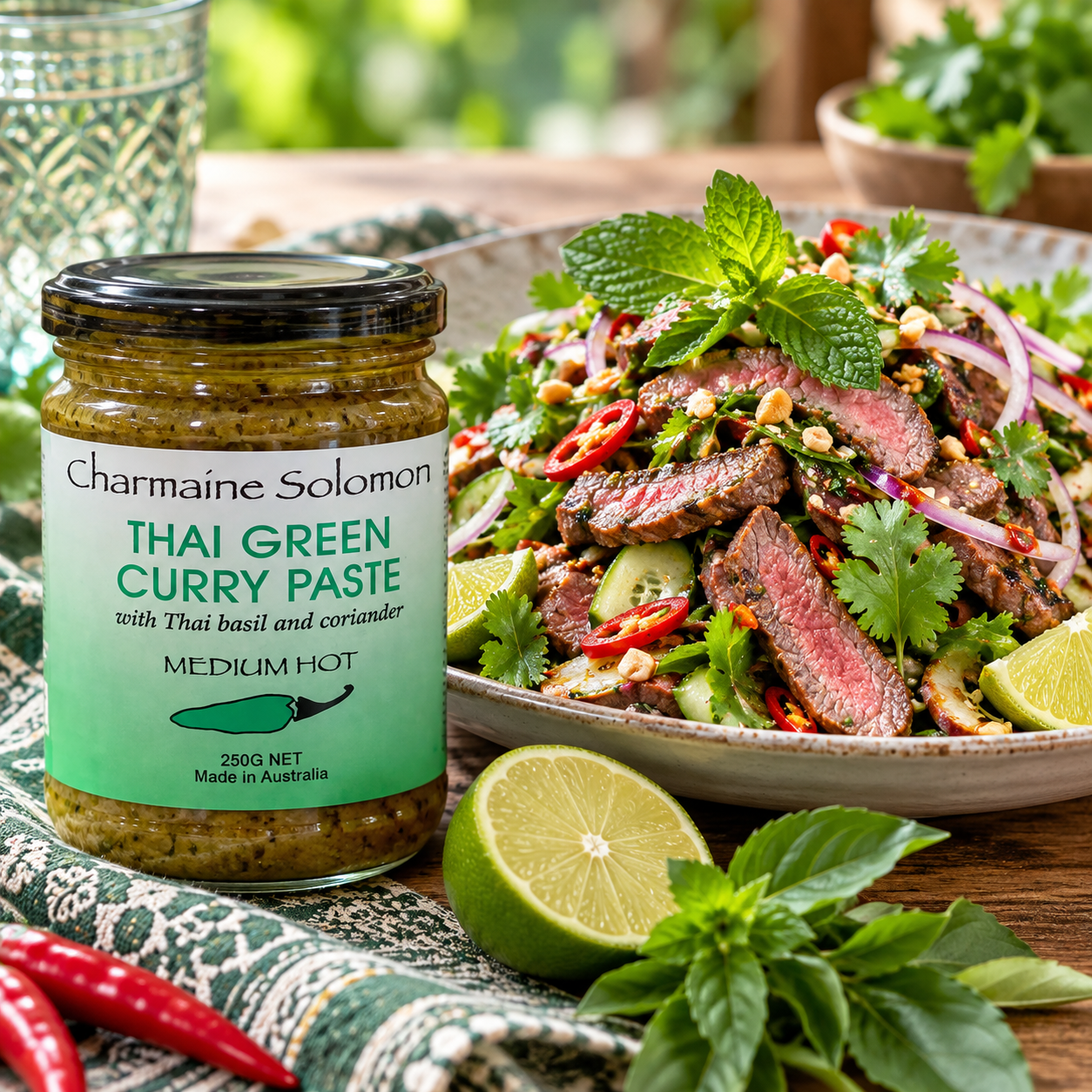 Thai Beef Salad with Green curry paste