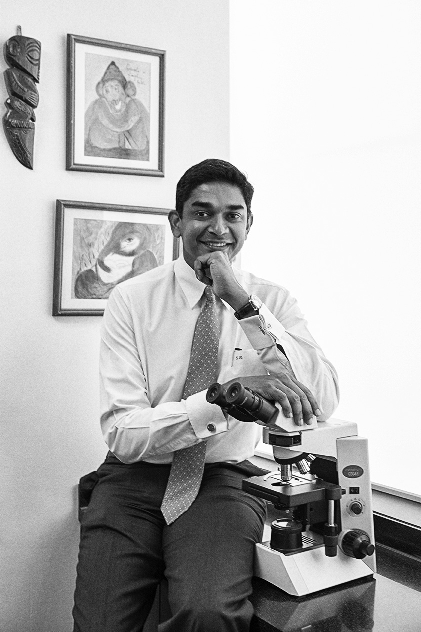 Black and white portrait photography of a doctor in his clinic (Copy)