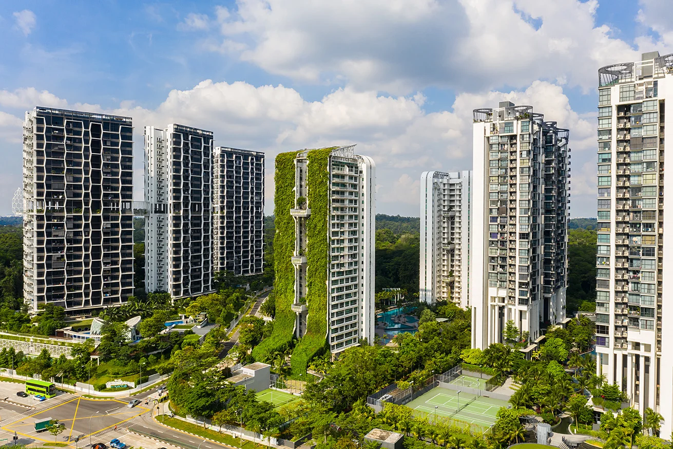 Aerial Architecture of Tree House Condo