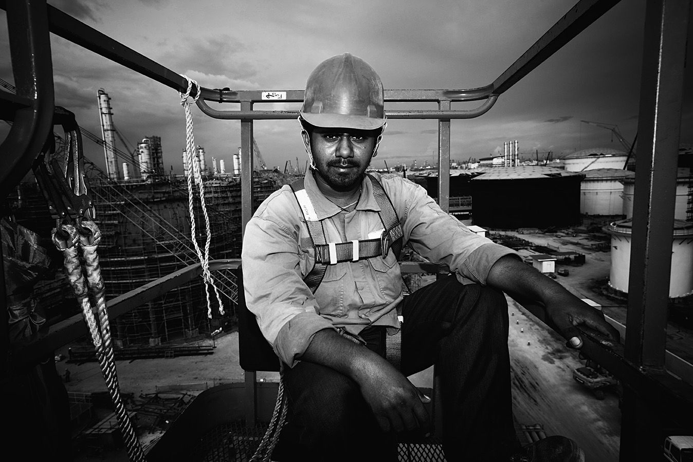 A boom-lift operator that was always with me in the last few months documenting the work process on-site. To me he is a man out there working hard to provide a living for his family back home. Thank you for always keeping me safe out there wherever you are now.