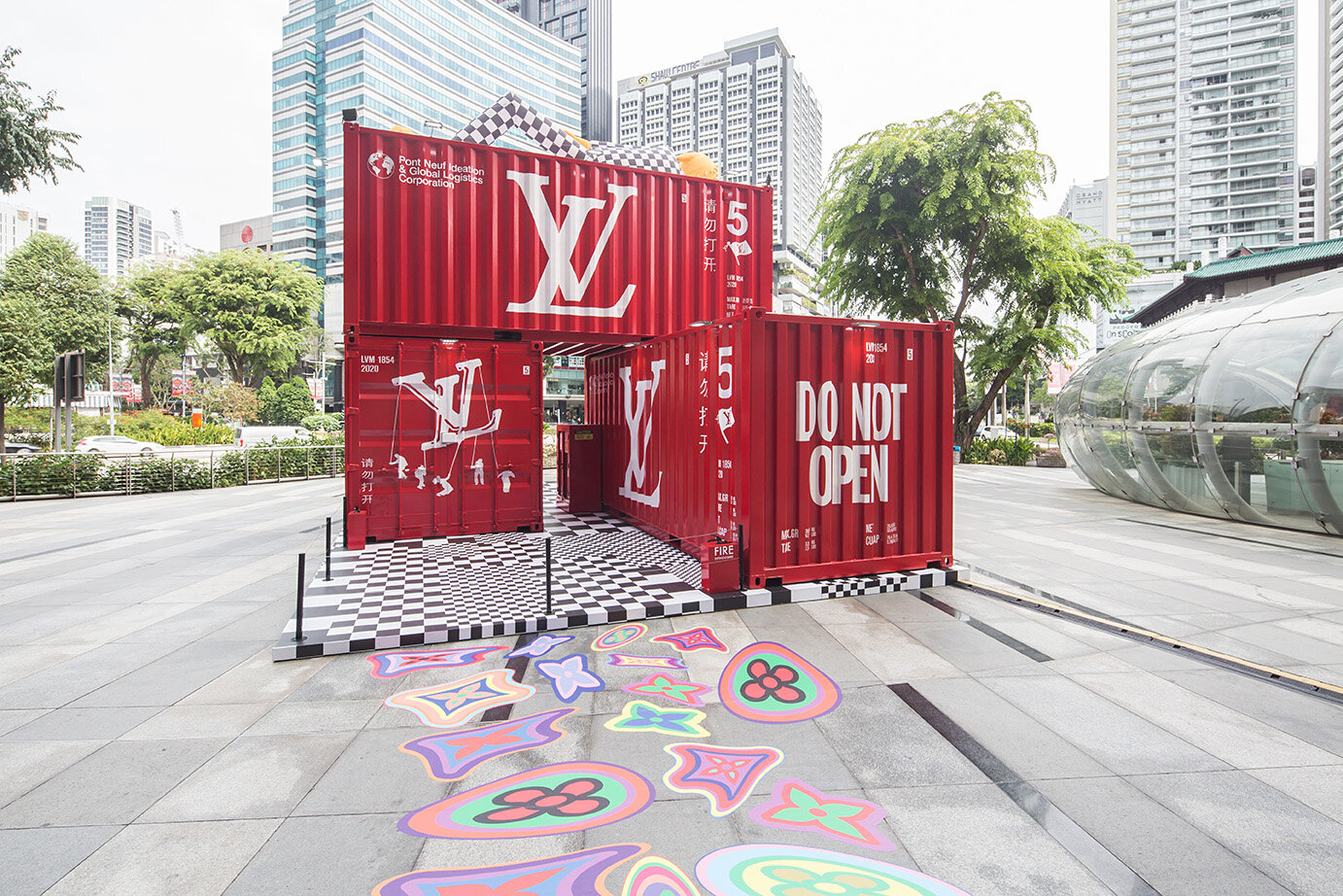 vuitton shipping containers