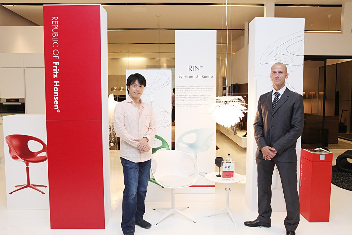 Product launch event photography with Japanese furniture designer