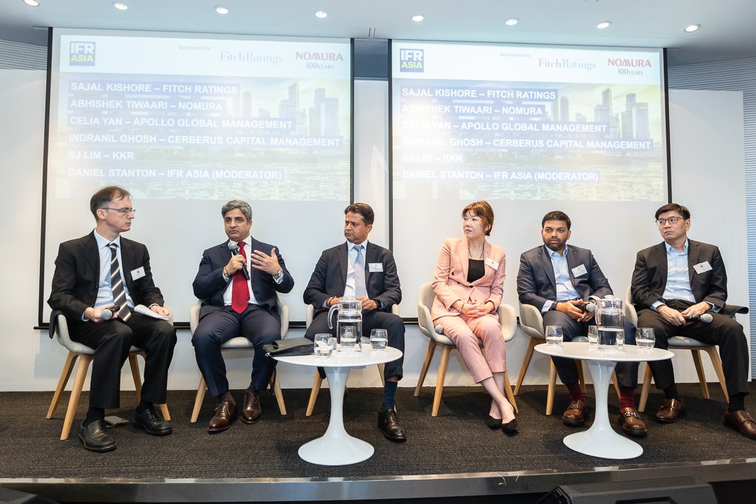 View of all the speakers on stage