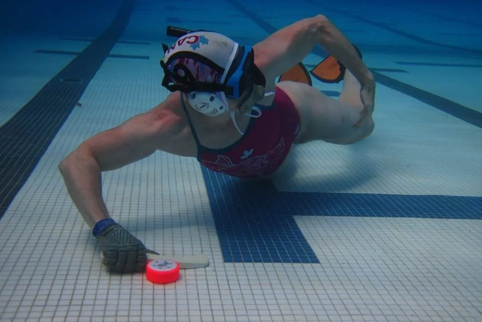 elanie Johnson, Canadian National Underwater Hockey Team member, Avos Strength client