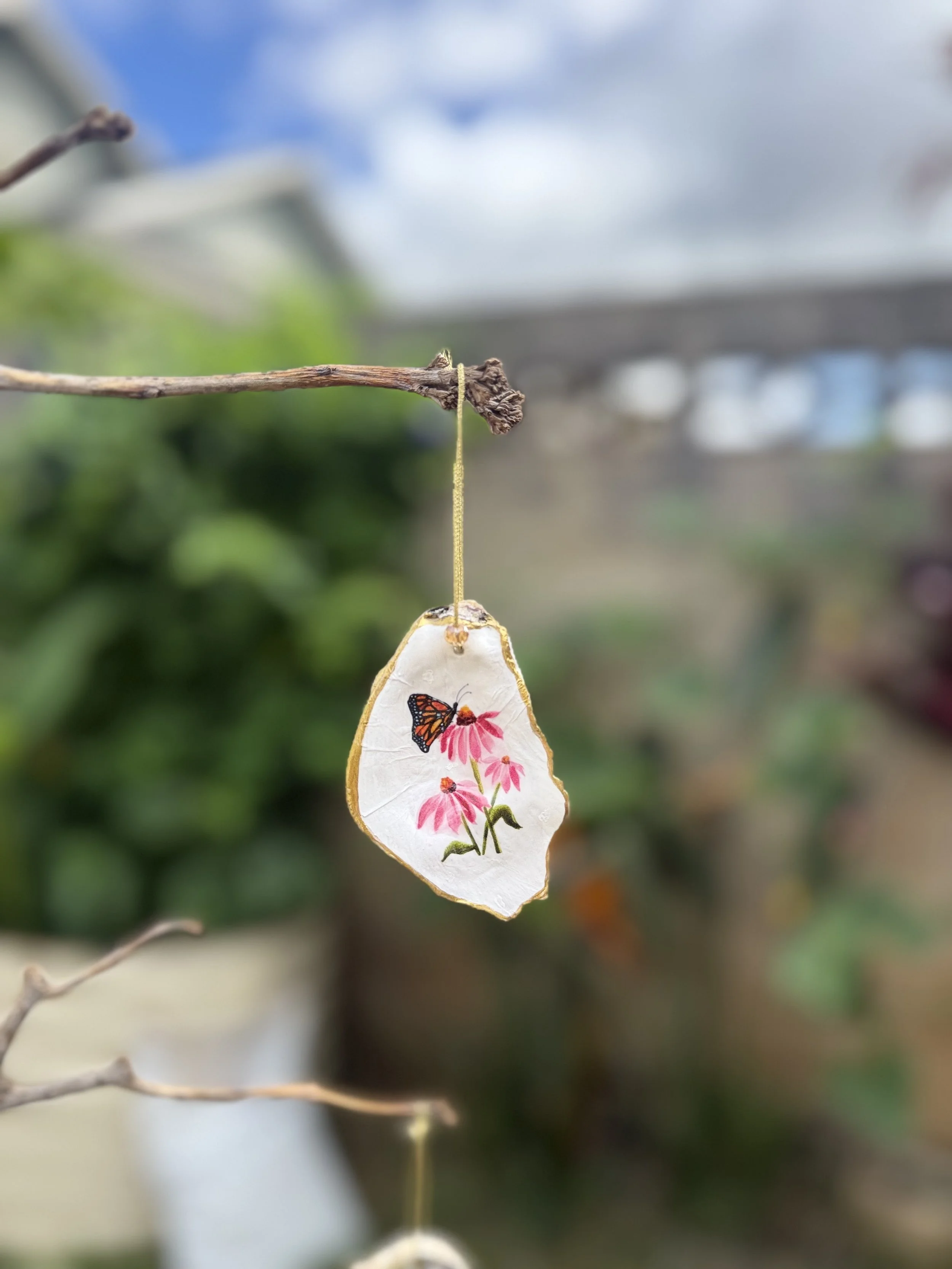 Butterfly Oyster Ornament