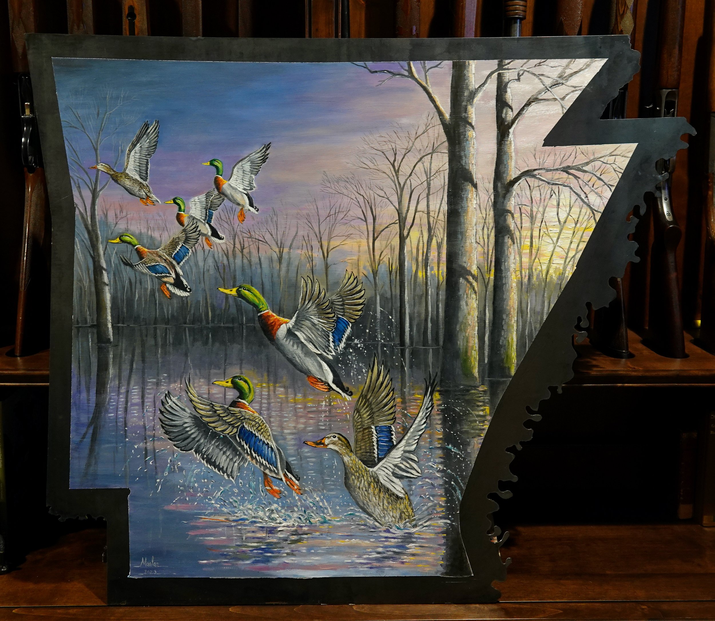 Custom AR Steel Painting, 30x40"