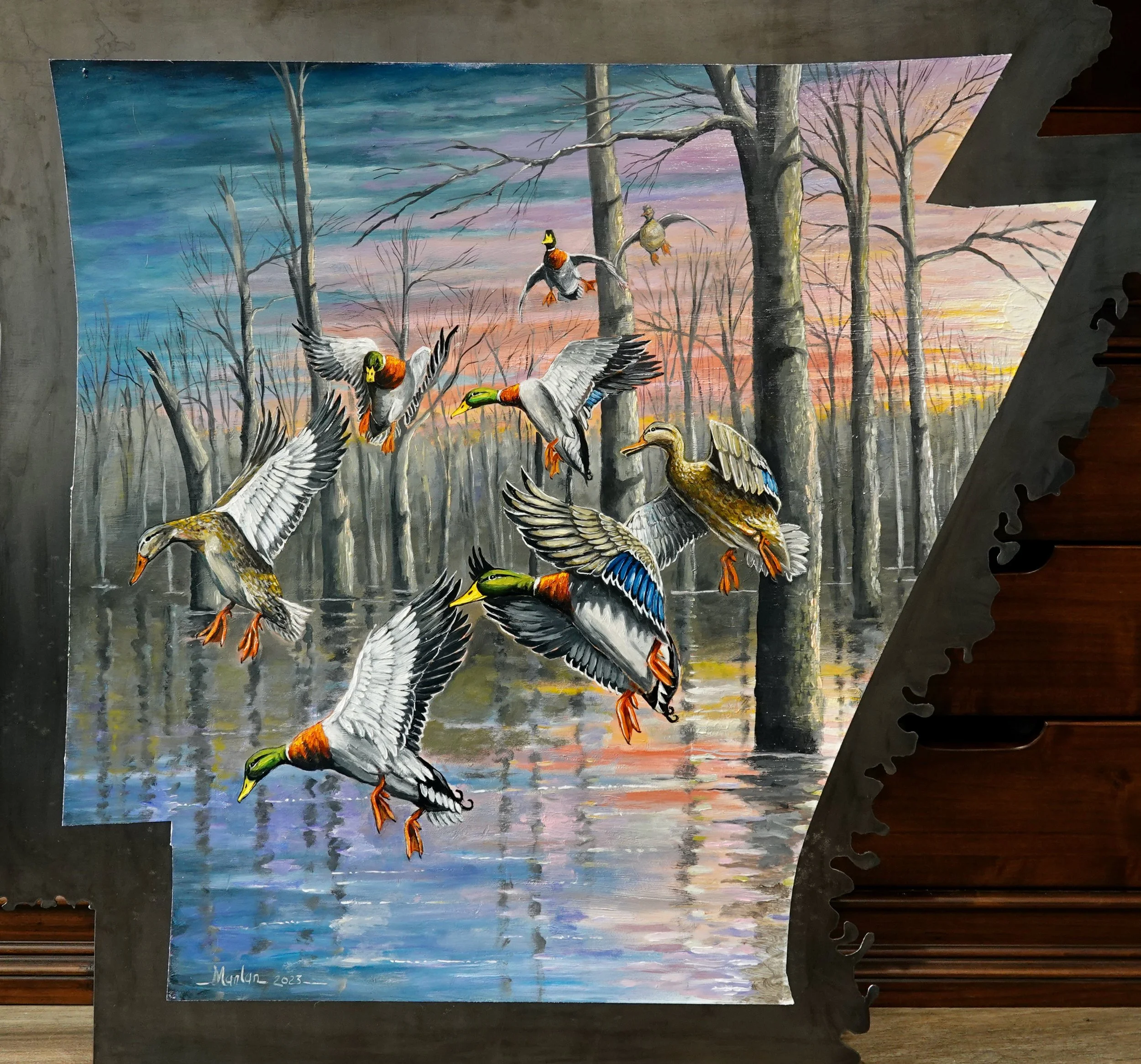 Custom AR Steel Painting, 30x40"