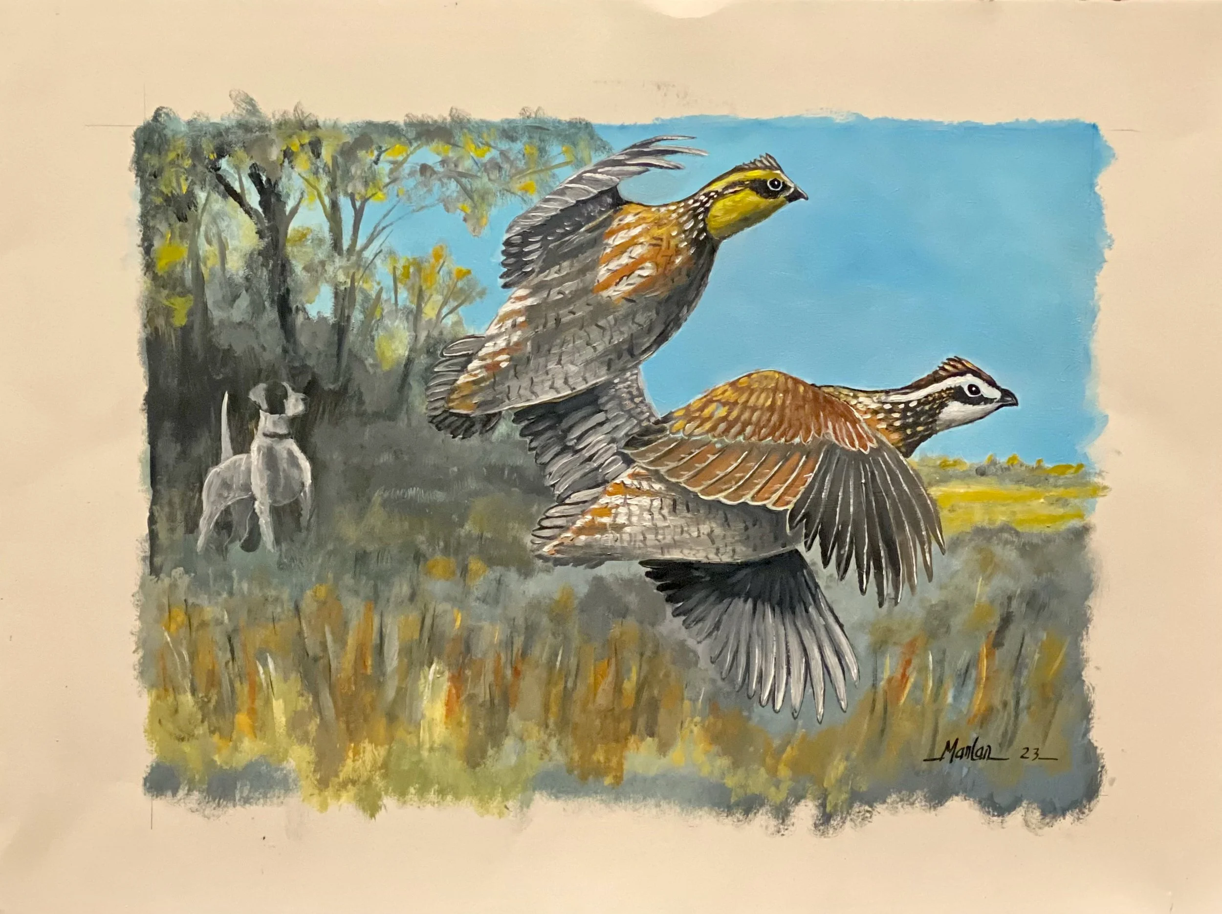 QUICK ESCAPE 16.5x22" Framed.