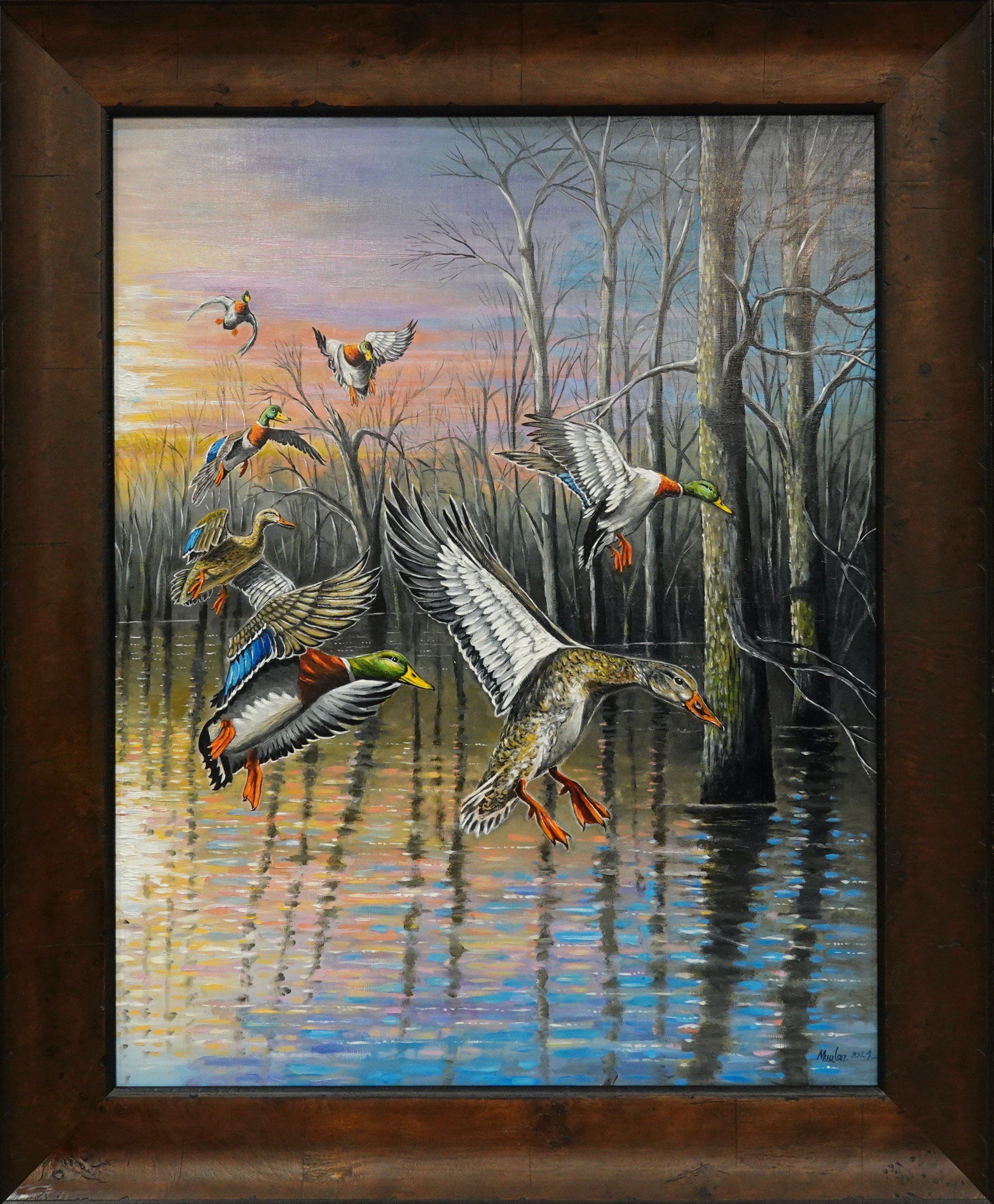 Splashdown, 38.5x31.5" Framed.